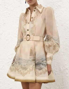 Zimmermann Rebellion Marine mini dress